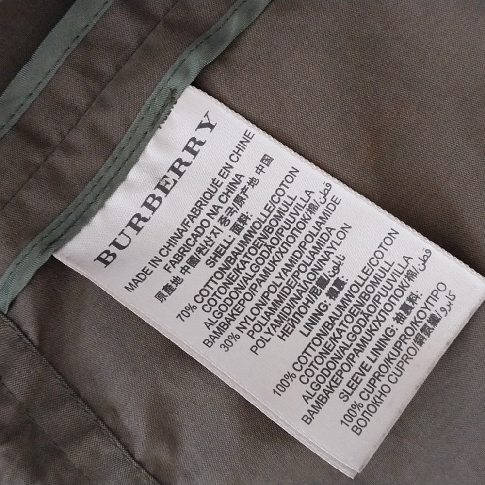 BURBERRY MILITARY GREEN HOODED JACKET ANORAK - Picture 8 of 12